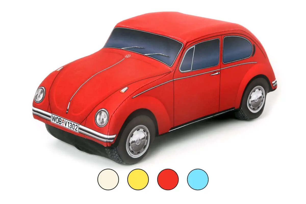 VW beetle vrumvrum decorative cushion