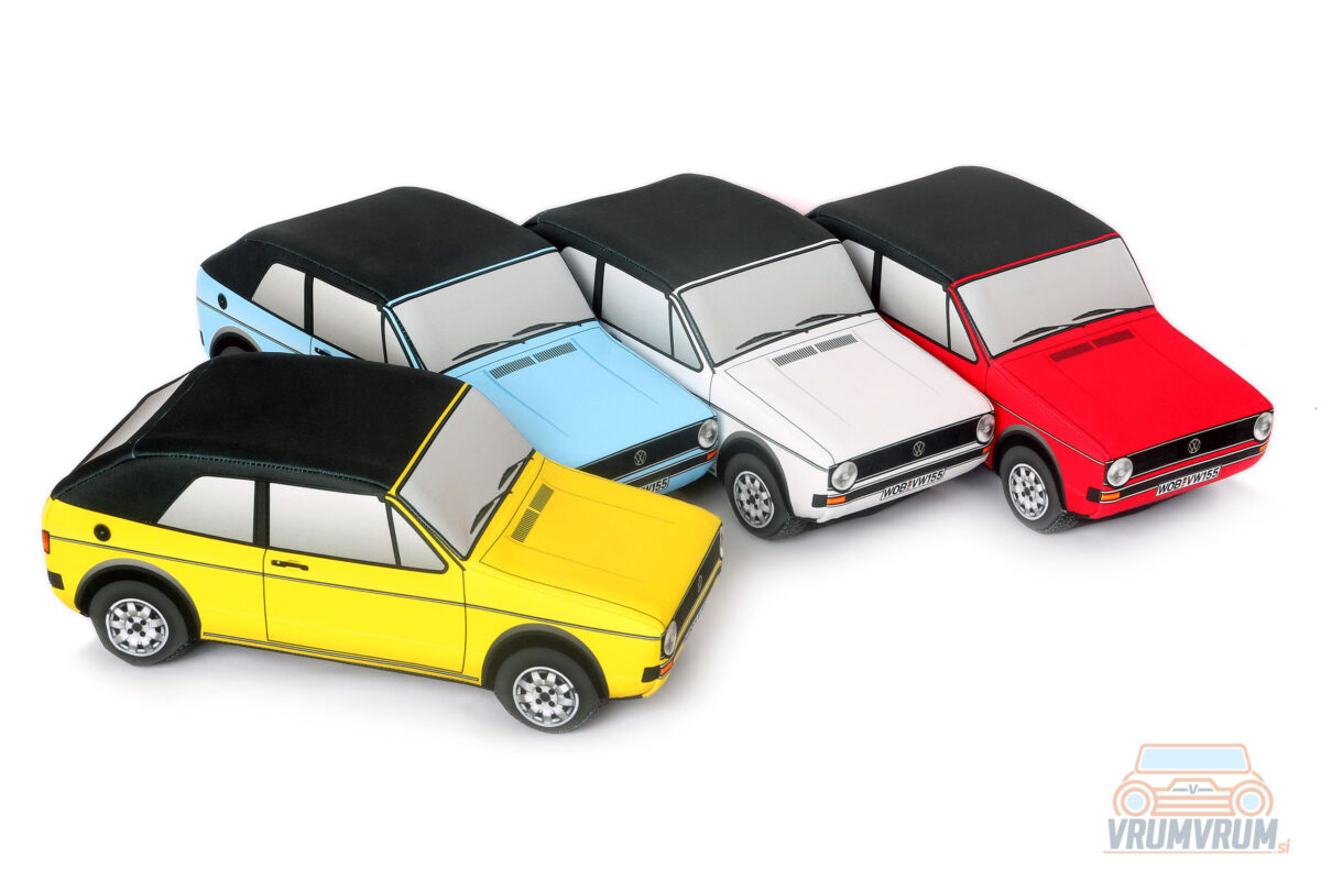 VW Golf 1 Cabrio VrumVrum okrasna blazina