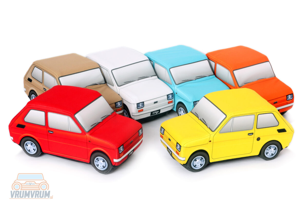Polski Fiat 126p vrumvrum okrasna blazina