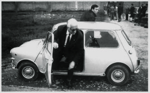 Enzo Ferrari and his Mini